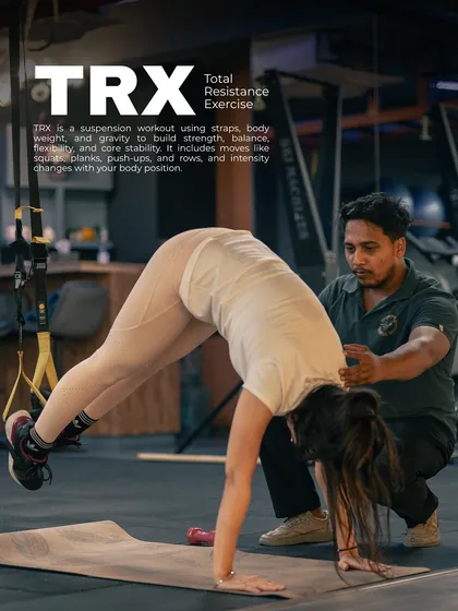 We are obsessed with good form because it is the key to getting stronger and preventing injuries. Our certified instructors provide hands-on guidance in every class, ensuring you master each movement safely, like this TRX pike.