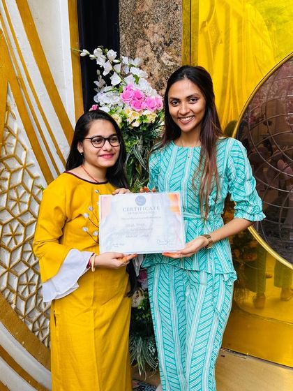 It feels amazing to hand over these certificates. This is the result of 20 days of dedication and passion for mehendi art.