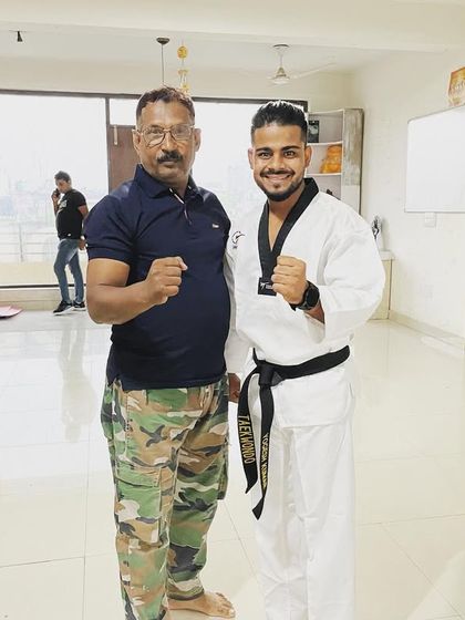 With Master Shakeel Ahmed, another respected figure in the martial arts community.
