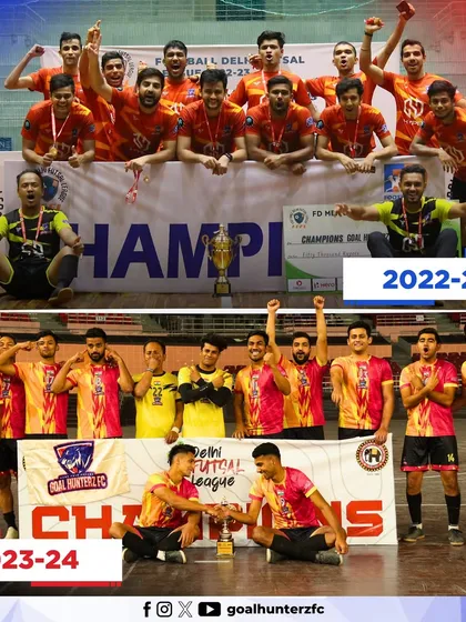 A throwback to our two consecutive Delhi State Futsal titles in 2022-23 and 2023-24.