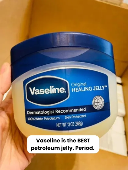 Skincare Truth: When it comes to a simple, effective skin protectant, nothing beats Vaseline. It's the best petroleum jelly for locking in moisture and protecting the skin barrier. Period.