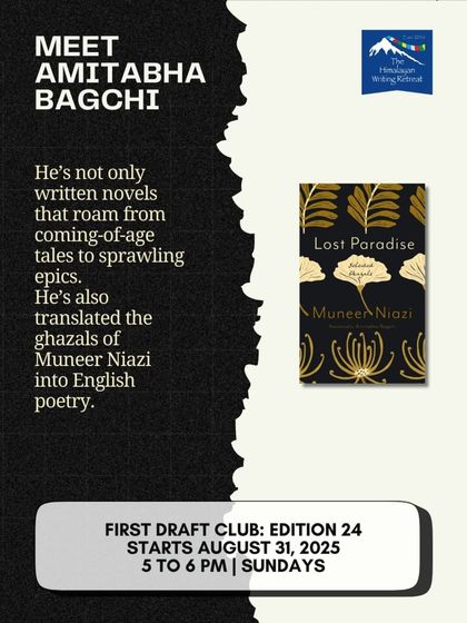 Amitabha Bagchi's literary range is impressive. He not only writes sprawling novels but has also translated the ghazals of Muneer Niazi into English poetry, showcasing his deep engagement with language and form.