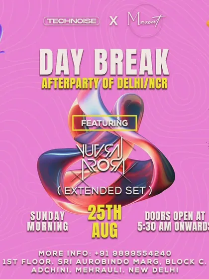 Another after-party, another extended set. I'm starting at 6 AM and playing until it shuts. Aajao sare for the maxout experience.