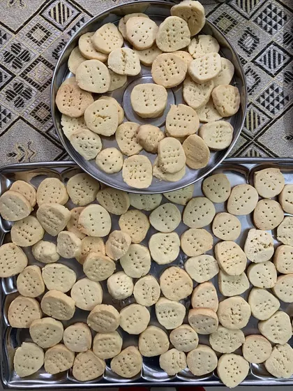 Trays of my simple and delicious Sweet & Salt Butter Cookies, a timeless classic that everyone loves.