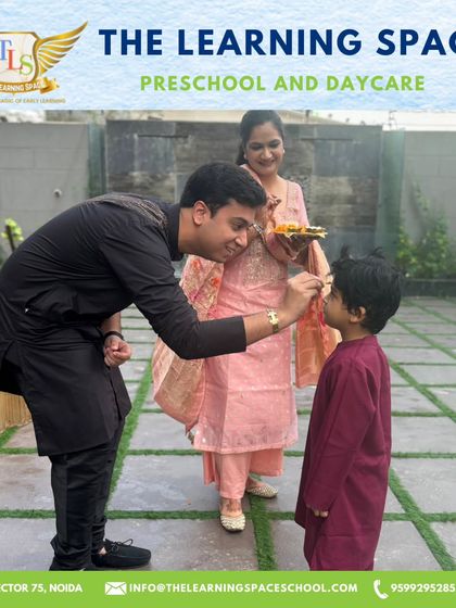 A father participates in the festive welcome. We love involving parents in our celebrations, strengthening the bond between home and school.