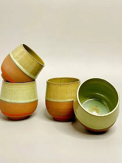 The unique character of a handmade tumbler comes from its texture, shape, and glaze. These pieces are designed to be both aesthetically pleasing and functional for everyday use.
