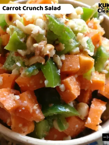 This carrot crunch salad is a refreshing and simple summer salad. The combination of crunchy carrots and capsicum makes for a satisfying and healthy meal.