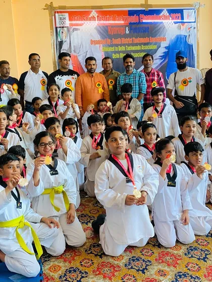 The proudest moments for a coach. My students are showcasing their hard earned medals after our academy won the first team trophy at the 16th South District Taekwondo Championship. Results like this come from dedication.