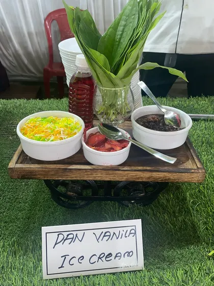 Another view of our Paan Vanilla Ice Cream counter, a unique fusion dessert that always surprises guests.
