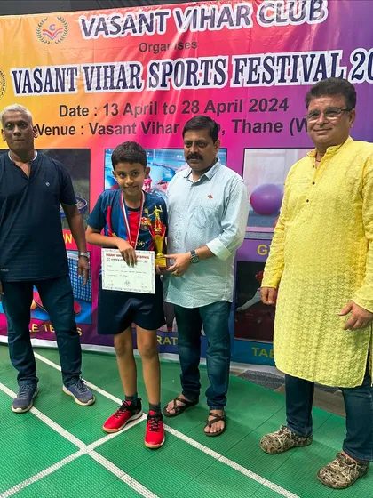 Boys U-13 winner Viaan Jadhav after a successful tournament.