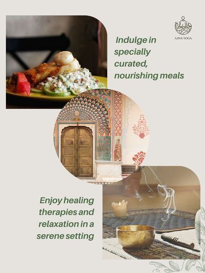 On our Jaipur retreat, you will indulge in specially curated, nourishing meals and enjoy healing therapies like sound baths in a serene setting.