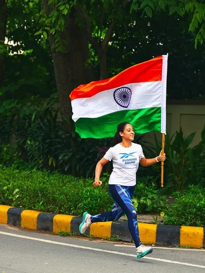 The joy and freedom of running, captured perfectly during our flag run.