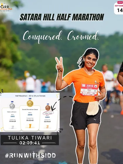Results are earned, not given. Tulika's podium finish at the Satara Hill Half Marathon, one of the toughest in the country, shows what happens when dedication meets a structured plan. We train for achievements like this.