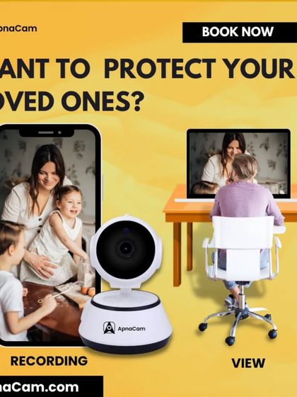 Want to protect your loved ones? Our indoor camera lets you view and record, so you can always be there for your family, even when you're away.