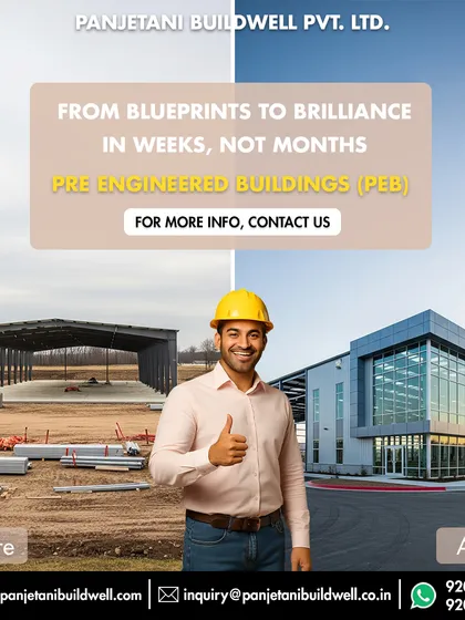 We transform empty sites into fully functional, modern structures in weeks, not months. This before-and-after demonstrates the speed and efficiency of our Pre-Engineered Building (PEB) system, taking you from blueprint to brilliance with minimal delay.