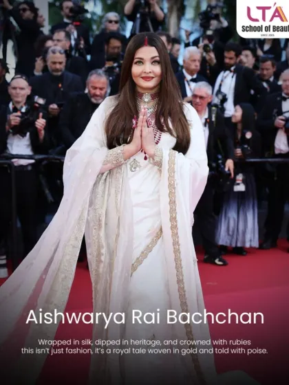 We analyze global events like Cannes to decode timeless beauty. Aishwarya Rai Bachchan's 2025 look was a royal tale dipped in heritage, showcasing a level of grace we inspire our students to achieve.