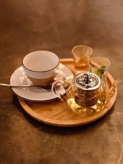 A pot of tea. A pause in the day. We offer nine thoughtful varieties, from strong Assam to soothing Chamomile.