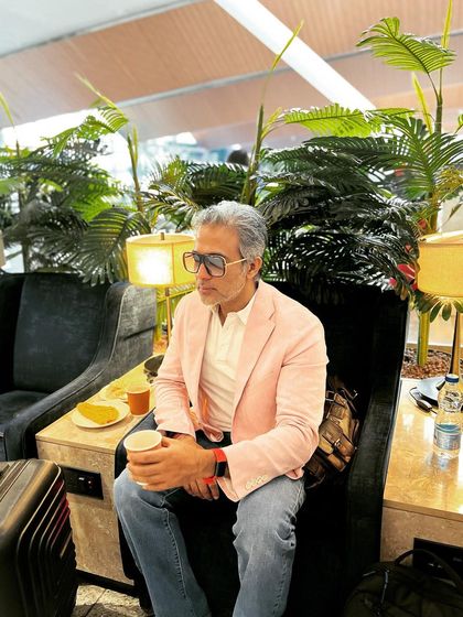 In work mode at an airport lounge. As a lawyer, the work doesn't stop when I travel; I use every moment to prepare, strategize, and stay connected on my cases.