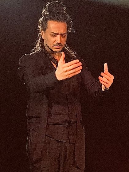 A close-up of my hands, an essential part of the Flamenco expression, during a performance.
