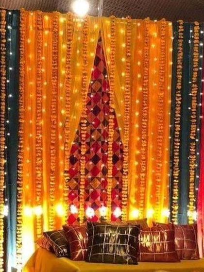 Shanaya Decorations - All-Inclusive Ceremony Packages (Haldi & Mehendi) Mehendi & Sangeet Backdrops photo 7