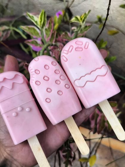 Soaps can be fun too! These are my Ice Cream Soaps, made with nourishing French Pink Clay and Shea Butter. I can customize the colors and scents to make bath time a treat.