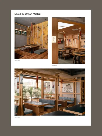 A collage of our work on Seoul as featured in Architectural Digest India. Seeing our project presented in such a prestigious publication is a testament to the team's hard work and creative vision.