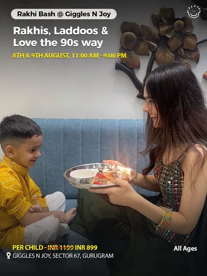 A Rakhi Bash at Giggles N Joy, celebrating the sibling bond with traditional activities and lots of playtime.