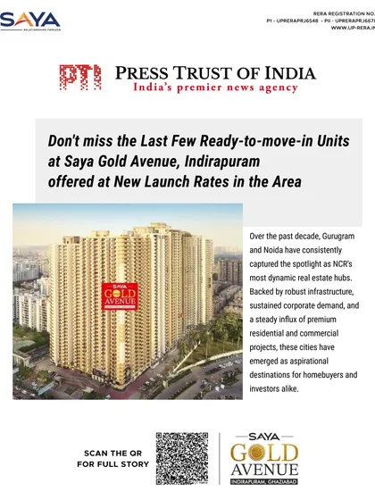 Press Trust of India (PTI) reported on the limited availability of our ready-to-move-in units. The article emphasizes the robust infrastructure and corporate demand that make Indirapuram a dynamic real estate hub.