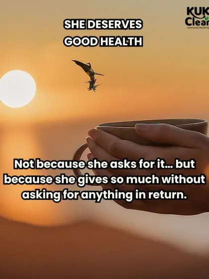 She deserves good health. Not because she asks for it, but because she gives so much without asking for anything in return. It's time we prioritize her well-being.
