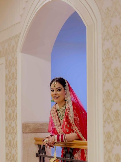 Some more stunning portraits of Kannu. I ensure the makeup looks beautiful from every angle, whether it's a close-up or a candid shot.