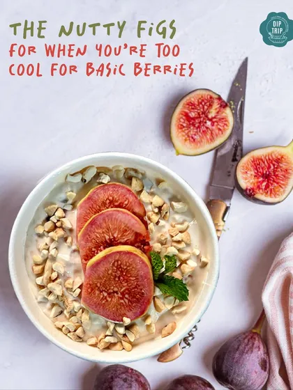 This one is for when you're too cool for basic berries. My Walnutty Figs Yogurt is a simple but heavenly combination of velvety fresh yogurt, sweet figs, and the satisfying crunch of walnuts. It's a healthy, guilt-free treat made with no preservatives or refined sugar.