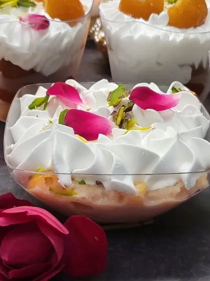 My Rose Tres Leches is so delicate and fragrant. It's decorated with real rose petals and has a subtle, beautiful flavor that everyone loves.