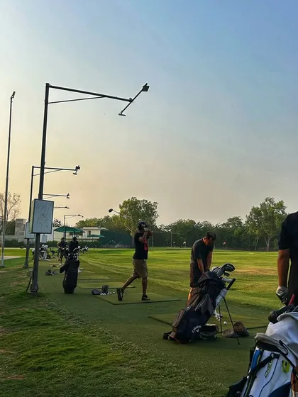 As the sun begins to set, the practice continues. The golden hour light makes for a beautiful session.