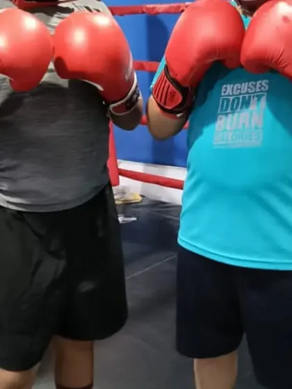 My young boxers are always training for the next challenge. Here, they are practicing drills to improve cardio, conditioning, and strength for upcoming competitions.