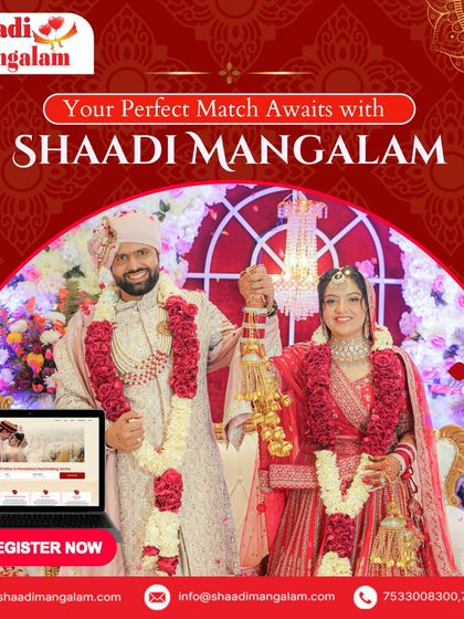 Your perfect match awaits with Shaadi Mangalam. This grand wedding celebration is the kind of joyous occasion we help our members achieve.