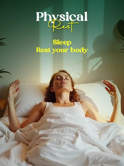 Physical rest is crucial for healing. We emphasize the importance of getting adequate, quality sleep to allow your body to repair and recharge itself naturally.