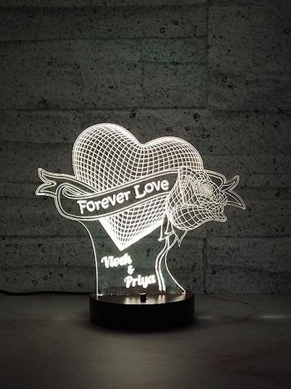 This "Forever Love" 3D lamp is another great option for couples. I can engrave both your names on the acrylic, creating a lasting symbol of your relationship that glows beautifully.
