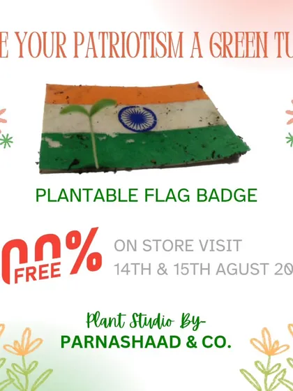 To celebrate Independence Day, I created these special plantable flag badges. Made from biodegradable, seed-embedded paper, they allow you to show your patriotism and then plant the flag to grow a new life, turning a symbol into a sustainable action.