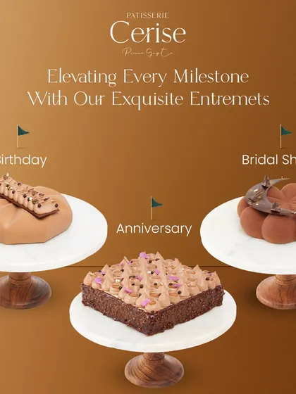 Elevating every milestone. My entremets are perfect for any celebration, whether it's a birthday, anniversary, or bridal shower.