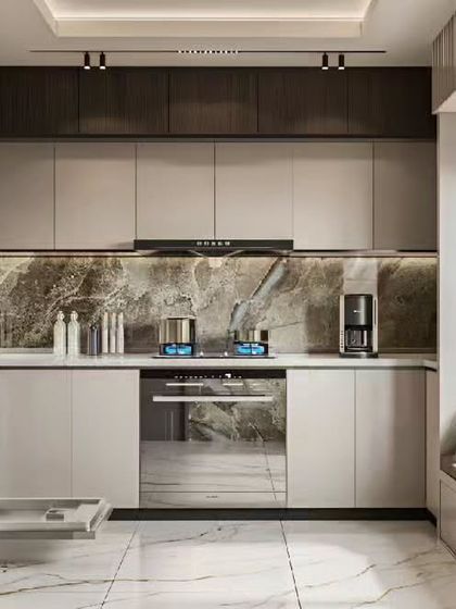 Modular Kitchen - Modular Home Interiors Efficient L-Shaped & U-Shaped Kitchens photo 36