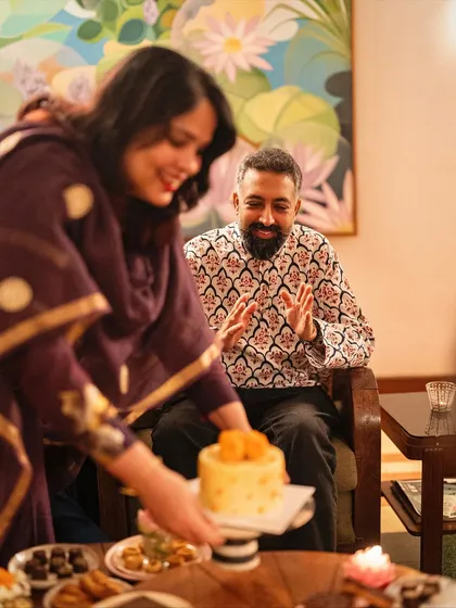The joy of celebration is what we bake for. Here is our special Diwali Marigold cake, becoming the centerpiece of a family gathering. We love creating these edible memories for your most cherished moments.
