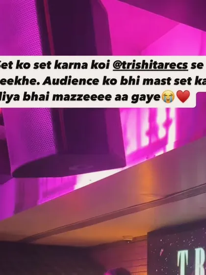 "Set ko set karna koi @trishitarecs se seekhe." An audience member's kind words that made my day. Getting the setlist just right is an art!