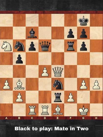 It's Black's turn to play. Find the checkmate in two moves and demonstrate your attacking skills.