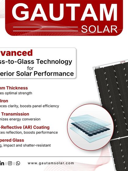 We utilize advanced glass-to-glass technology for superior solar performance. Our design incorporates 2.0mm tempered, low-iron, high-transmission glass with an anti-reflective coating to ensure optimal strength, clarity, and energy conversion.