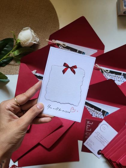 "You will be missed." A simple, sweet card design for a farewell gift, perfect for showing appreciation.