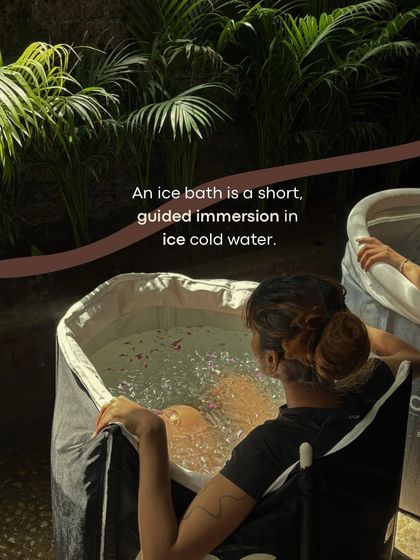 An ice bath is a short, guided immersion in ice-cold water. It's a practice that challenges your body but calms your mind, building resilience one breath at a time.