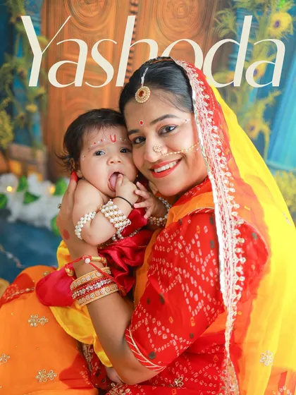 Celebrating your little one with a touch of divine magic. This Yashoda and Krishna themed shoot is one of my favorites, capturing the purest bond between a mother and her child in a way that feels both traditional and timeless.