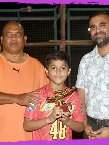 Aayan Singh recognized as the Best Goalkeeper for the Under-11s at the GenNext Football Tournament.