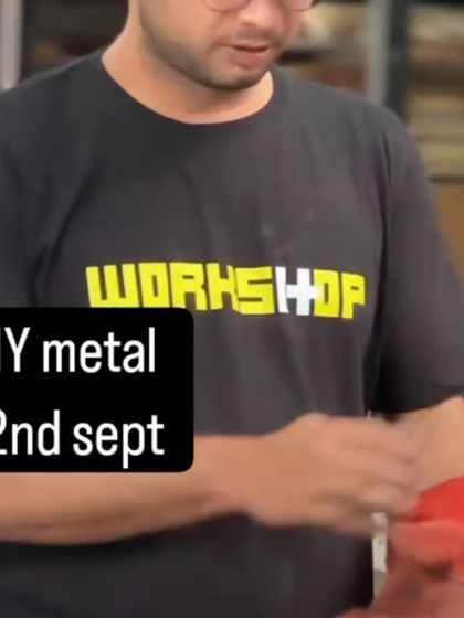 Get your spark on. A simple graphic announcing our upcoming DIY metalworking workshop on September 22nd.