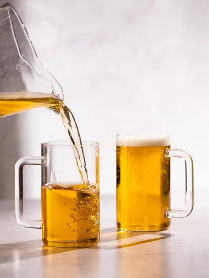 An action shot for Borosil beer mugs. The motion of beer being poured creates a dynamic and refreshing visual that makes you thirsty just looking at it.